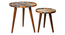 Muddy Miles Round Nesting Tables with Wooden Legs (Matte Finish) by Urban Ladder - Design 1 Close View - 891264