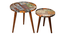 Muddy Miles Round Nesting Tables with Wooden Legs (Matte Finish) by Urban Ladder - Design 1 Zoomed Image - 891266