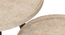 Ethereal Gold Round Nesting Tables with Wooden Legs (Matte Finish) by Urban Ladder - Design 1 Top View - 891283
