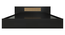 Kaito King Bed with Rattan Center Door with Non-Woven Fabric Base (Wenge Finish, Black, Queen Bed Size) by Urban Ladder - Cross View Design 1 - 891485