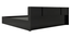 Kaito King Bed with Rattan Center Door with Non-Woven Fabric Base (Wenge Finish, Black, King Bed Size) by Urban Ladder - Design 1 Full View - 891500