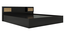Hoshi King Bed with Rattan Side Door with Non-Woven Fabric Base (Wenge Finish, Brown, King Bed Size) by Urban Ladder - Cross View Design 1 - 891506