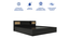 Hoshi King Bed with Rattan Side Door with Non-Woven Fabric Base (Wenge Finish, Brown, King Bed Size) by Urban Ladder - Ground View Design 1 - 891514