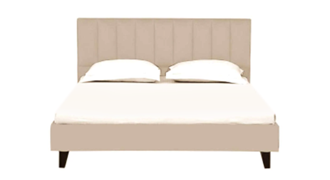 Dallas Slummber Upholstered Bed (Queen Bed Size, Honey Oak Finish) by Urban Ladder - - 