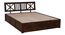 Zeevo Solid Wood Queen bed with storage (Teak Finish, Brown, Queen Bed Size) by Urban Ladder - Design 1 Side View - 892992