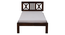 Zeevo Solid Wood Single bed without storage (Teak Finish, Single Bed Size) by Urban Ladder - Ground View Design 1 - 893014