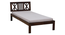 Zeevo Solid Wood Single bed without storage (Teak Finish, Single Bed Size) by Urban Ladder - Design 1 Dimension - 893023