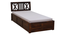 Zeevo Solid Wood Single bed with storage (Teak Finish, Brown, Single Bed Size) by Urban Ladder - Design 1 Dimension - 893024