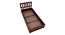 Zeevo Solid Wood Single bed with storage (Brown, Single Bed Size, HONEY Finish) by Urban Ladder - Ground View Design 1 - 893048