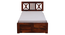 Zeevo Solid Wood Single bed with storage (Brown, Single Bed Size, HONEY Finish) by Urban Ladder - Design 1 Dimension - 893070