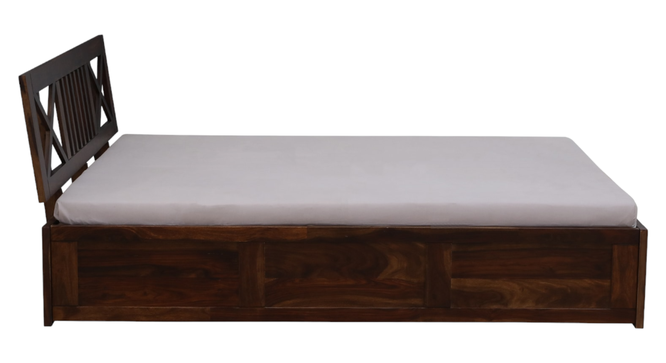 Zeevo Solid Wood Queen bed with storage (Teak Finish, Brown, Queen Bed Size) by Urban Ladder - Ground View Design 1 - 893090