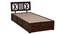 Zeevo Solid Wood Single bed with storage (Teak Finish, Brown, Single Bed Size) by Urban Ladder - Rear View Design 1 - 893093