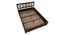Zeevo Solid Wood Queen bed with storage (Teak Finish, Brown, Queen Bed Size) by Urban Ladder - Rear View Design 1 - 893097