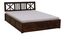 Zeevo Solid Wood Queen bed with storage (Teak Finish, Brown, Queen Bed Size) by Urban Ladder - Design 1 Dimension - 893109