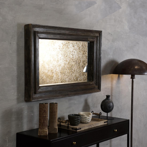 artisans rose Black Engineered Wood Rectangular Wall Mirror-picture-22