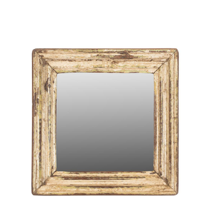 Beige Engineered Wood Rectangular Wall Mirror-image-18