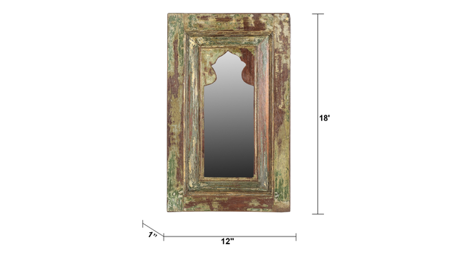 Frona vintage wall mirror 12inx1inx18in (Green) by Urban Ladder - Design 1 Full View - 893217