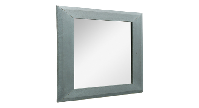 Metal Clad Antiqued rectangular Wall Mirror (Grey) by Urban Ladder - Design 1 Full View - 893245