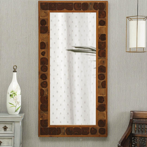 Brown Solid Wood Rectangular Wall Mirror-image-19