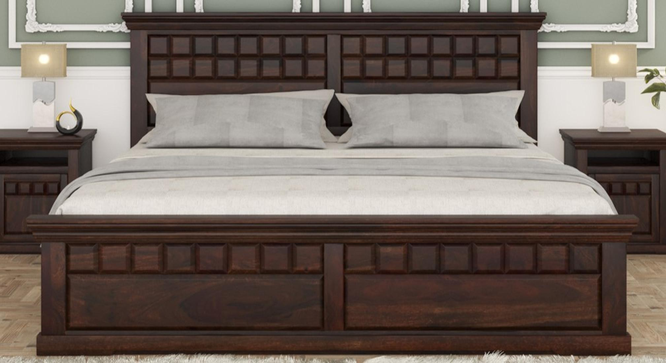 Prashiv  Storage Bed (Brown, Queen Bed Size, Dark Walnut Finish) by Urban Ladder - Design 1 Side View - 893295