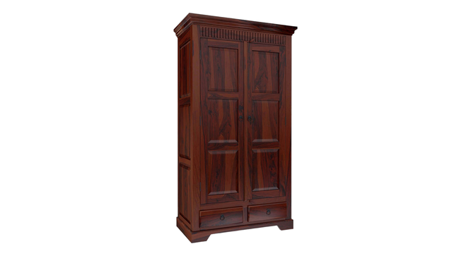 Parker 2 Door 2 Drawer Warddrobe (Mahogany Finish, 2 Door Configuration) by Urban Ladder - Design 1 Side View - 893384