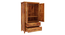 Parker 2 Door 2 Drawer Warddrobe (2 Door Configuration, Light Honey Finish) by Urban Ladder - Design 1 Side View - 893385