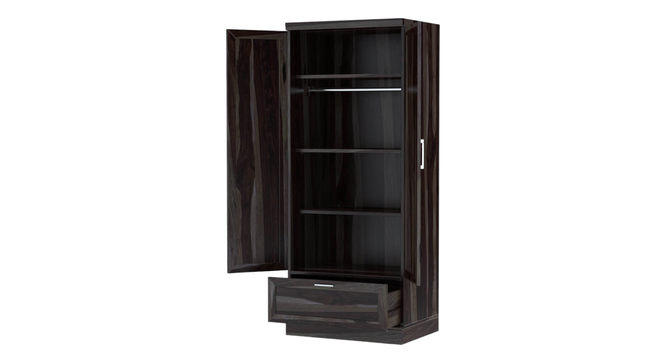 Dyson 2 Door 1 Drawer Warddrobe (Light Walnut Finish, 2 Door Configuration) by Urban Ladder - Ground View Design 1 - 893388