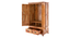 Alaca 2 Door 2 Drawer Warddrobe (2 Door Configuration, Light Honey Finish) by Urban Ladder - Design 1 Side View - 893419