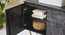 Sine 2 Door Sideboard (Rustc Black Finish) by Urban Ladder - Design 1 Side View - 893502