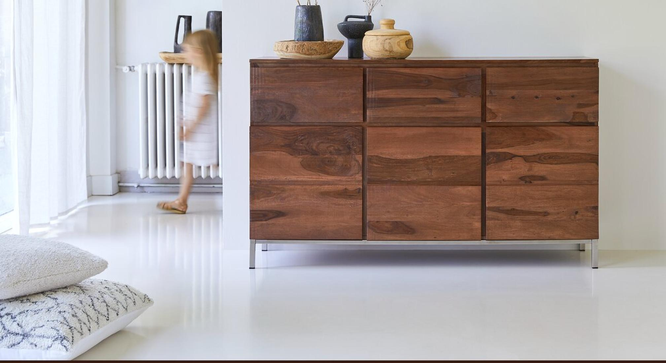 Abigail Wooden 2 Door 3 Drawer (PROVINCIAL TEAK Finish) by Urban Ladder - Ground View Design 1 - 893559
