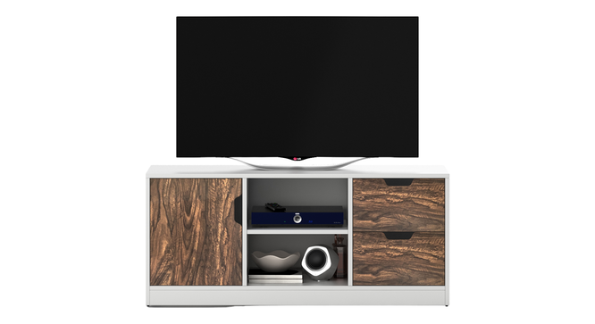 MARK TV UNIT (Dark Oak Finish) by Urban Ladder - Front View Design 1 - 893633