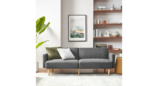 Versatile 3 Seater Sofa Cum Bed in Pink Color (Grey) by Urban Ladder - Front View Design 1 - 895648