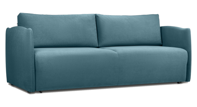 Vantella 3 Seater Fold Out Sofa Cum Bed In T Blue  Colour (Blue) by Urban Ladder - Front View Design 1 - 895653