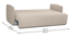 Vantella 3 Seater Fold Out Sofa Cum Bed In T Blue  Colour (Cream) by Urban Ladder - Ground View Design 1 - 895675