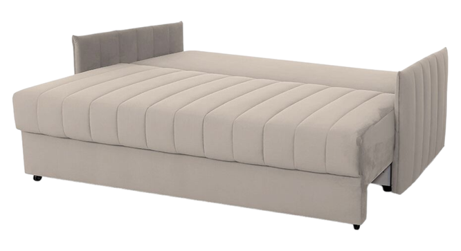 Sarena 3 Seater Fold Out Sofa Cum Bed In Navy Blue Colour (Cream) by Urban Ladder - Front View Design 1 - 895718