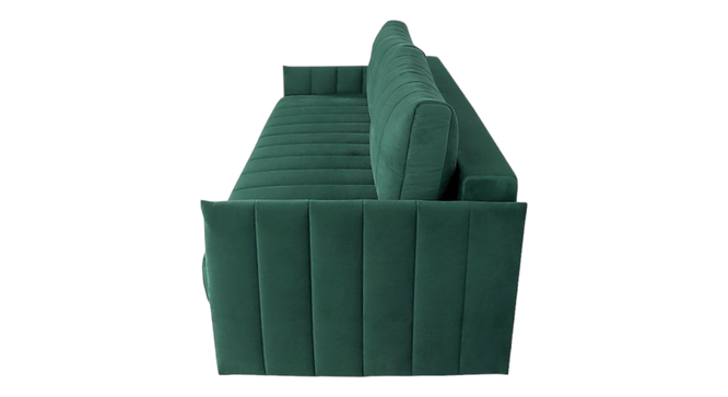 Sarena 3 Seater Fold Out Sofa Cum Bed In Navy Blue Colour (Green) by Urban Ladder - Front View Design 1 - 895720