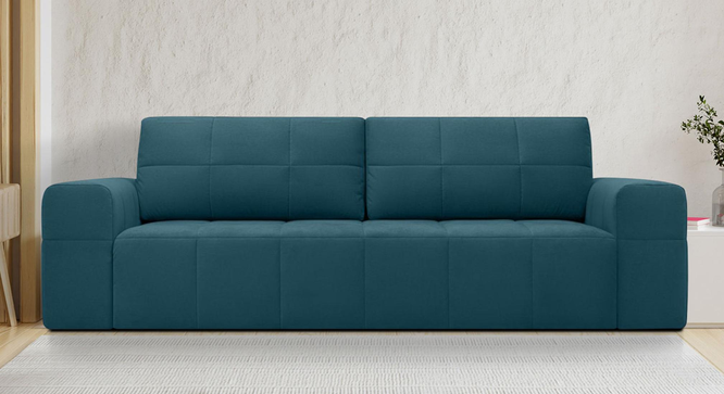 Riyab 3 Seater Fold Out Sofa Cum Bed In Nav Blue  Colour (Blue) by Urban Ladder - Design 1 Full View - 895767