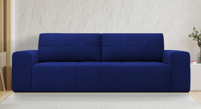 Riyab 3 Seater Fold Out Sofa Cum Bed In Nav Blue  Colour (Blue) by Urban Ladder - Design 1 Full View - 895768