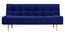 Ofra 3 Seater Sofa Cum Bed in Yellow Color (Blue) by Urban Ladder - Front View Design 1 - 895836