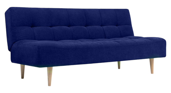 Ofra 3 Seater Sofa Cum Bed in Yellow Color (Blue) by Urban Ladder - Design 1 Side View - 895846