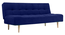 Ofra 3 Seater Sofa Cum Bed in Yellow Color (Blue) by Urban Ladder - Design 1 Side View - 895846