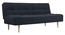 Ofra 3 Seater Sofa Cum Bed in Yellow Color (Black) by Urban Ladder - Front View Design 1 - 895877
