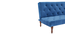Novel 3 Seater Sofa Cum Bed in Green Color (Blue) by Urban Ladder - Front View Design 1 - 895879