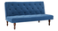 Novel 3 Seater Sofa Cum Bed in Green Color (Blue) by Urban Ladder - Design 1 Side View - 895893