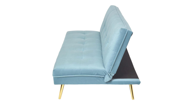 Lebon 3 Seater Sofa Cum Bed in Yellow Color (Blue) by Urban Ladder - Front View Design 1 - 895934