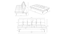 Lebon 3 Seater Sofa Cum Bed in Yellow Color (Blue) by Urban Ladder - Ground View Design 1 - 895980
