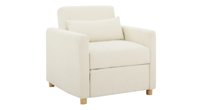 Jernell 1 Seater Sofa Cum Bed in Maroon Color (Cream) by Urban Ladder - Design 1 Full View - 896033