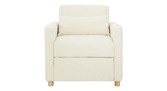 Jernell 1 Seater Sofa Cum Bed in Maroon Color (Cream) by Urban Ladder - Front View Design 1 - 896037