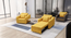 Alysha 1 Seater Sofa Cum Bed in Yellow Color (Yellow) by Urban Ladder - Front View Design 1 - 896128