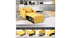 Alysha 1 Seater Sofa Cum Bed in Yellow Color (Yellow) by Urban Ladder - Design 1 Side View - 896141